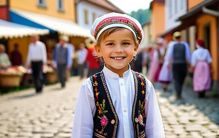 체코 전통 의상 - **Prompt: Bohemian Man in Elegant Traditional Kroj in a Rural Setting**
    "A dignified, stoic port...