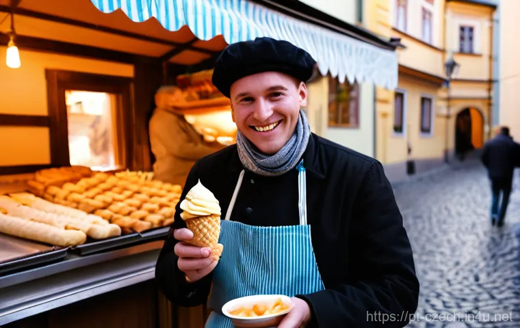 체코의 전통 요리 - A Cozy Czech Winter Feast**
A warm, inviting scene inside a traditional Czech "hospoda" (pub) during...