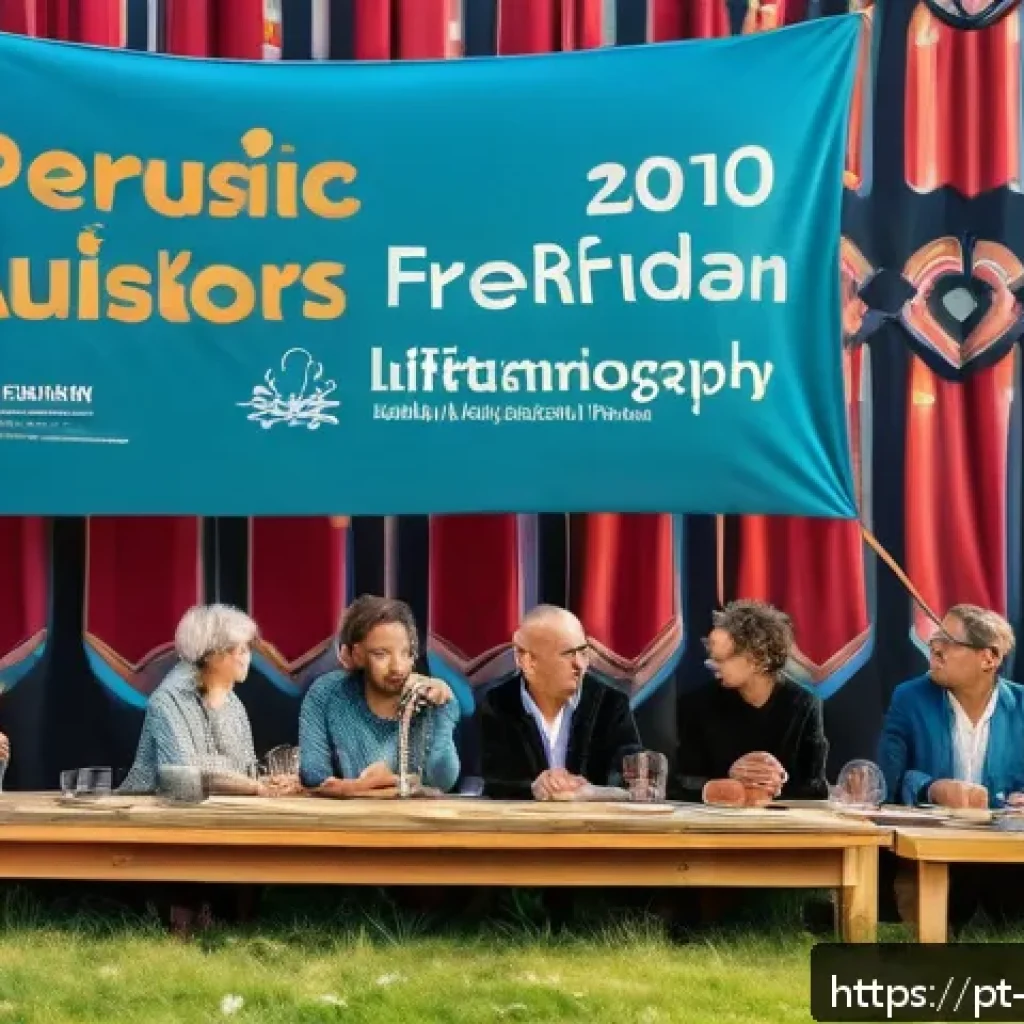 체코의 현대 문학 작가 - A vibrant literary festival scene in Prague, showcasing diverse Czech contemporary authors and artis...
