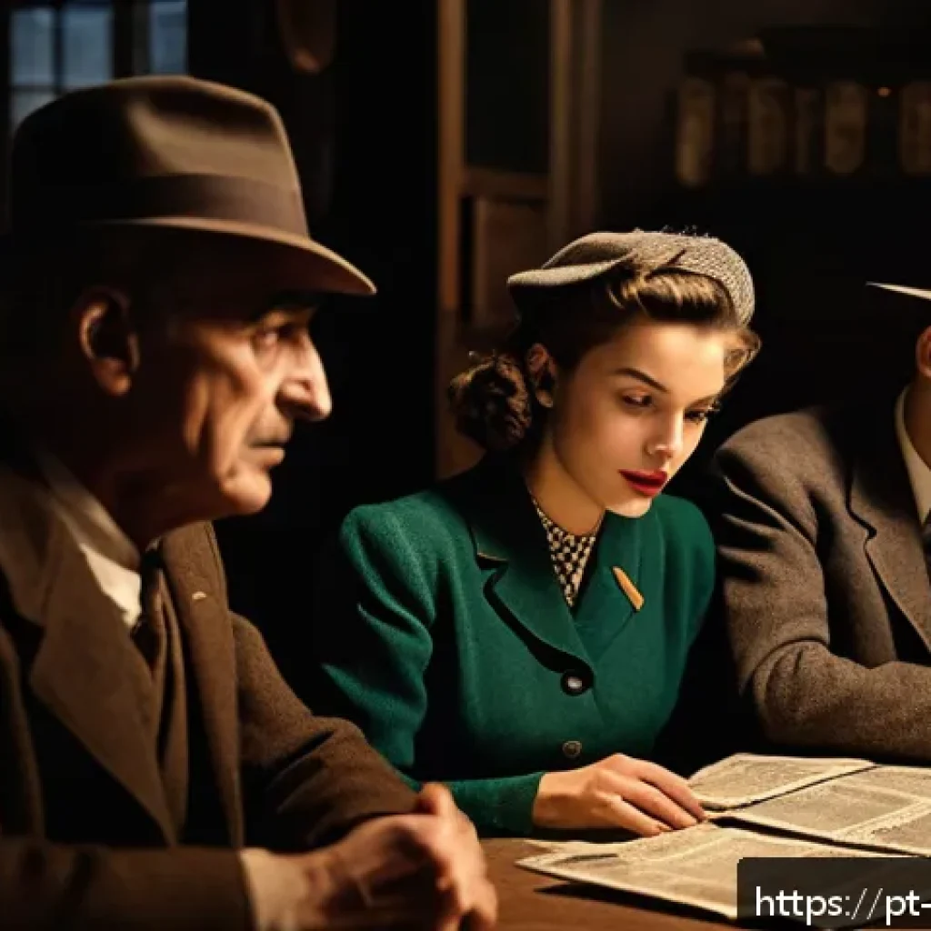 체코와 나치 점령 - A dimly lit 1940s European caf&eacute; scene showing a diverse group of resistance members in modest 1940s ...